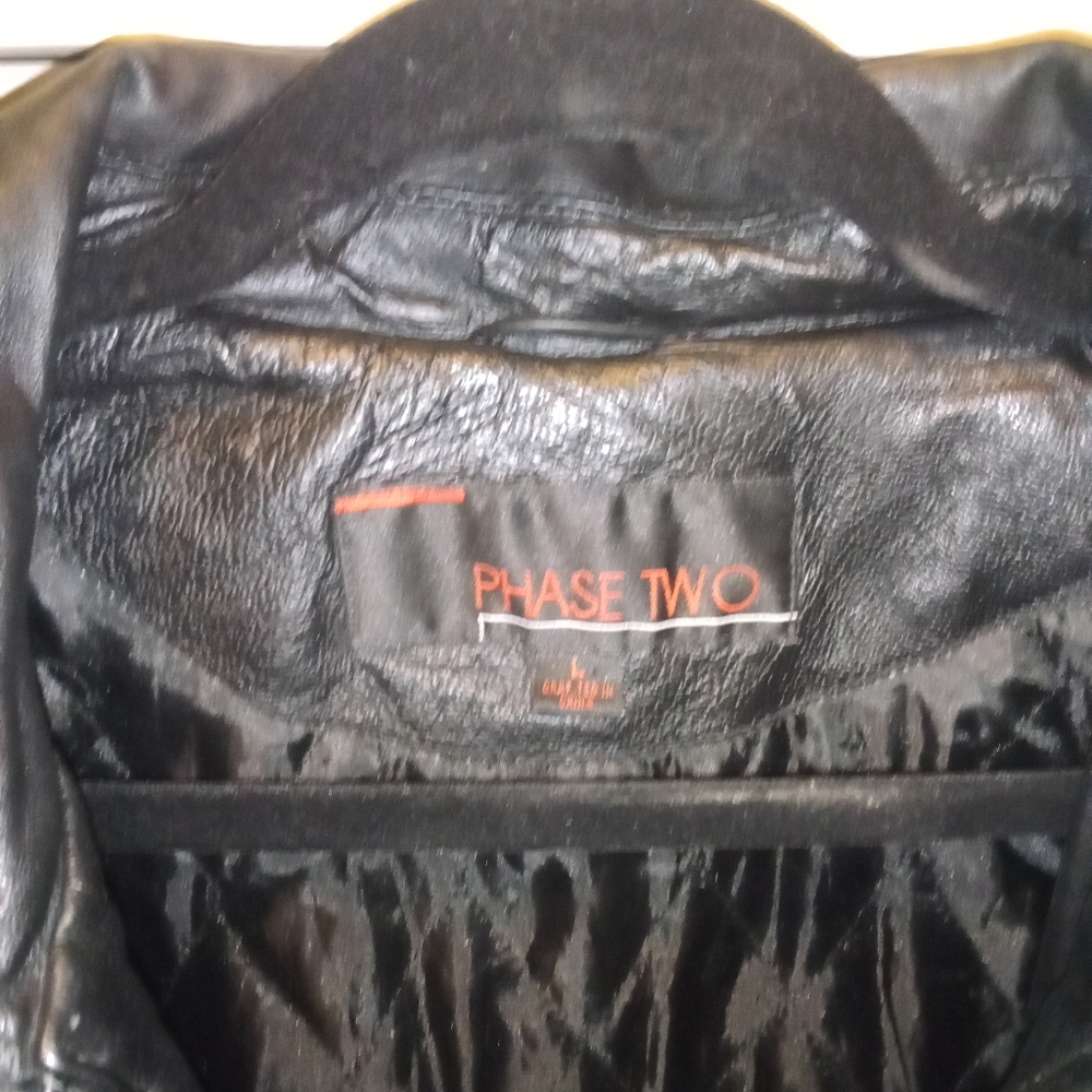 Phase One Leather Jacket Large - Picture 2 of 3